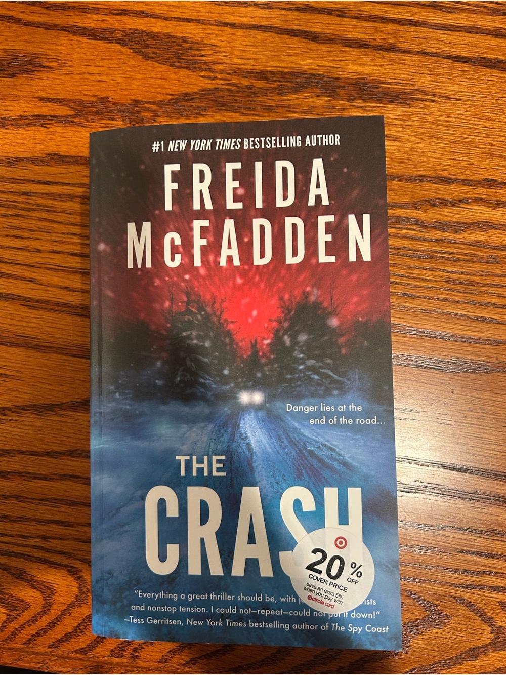 Freida McFadden "The Crash" Thriller Paperback - Blue & Red Cover